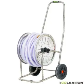 Metal Works 756200347 HS12R Set chariot à tuyau ½" acier inoxydable avec tuyau d'eau Crystal 50m